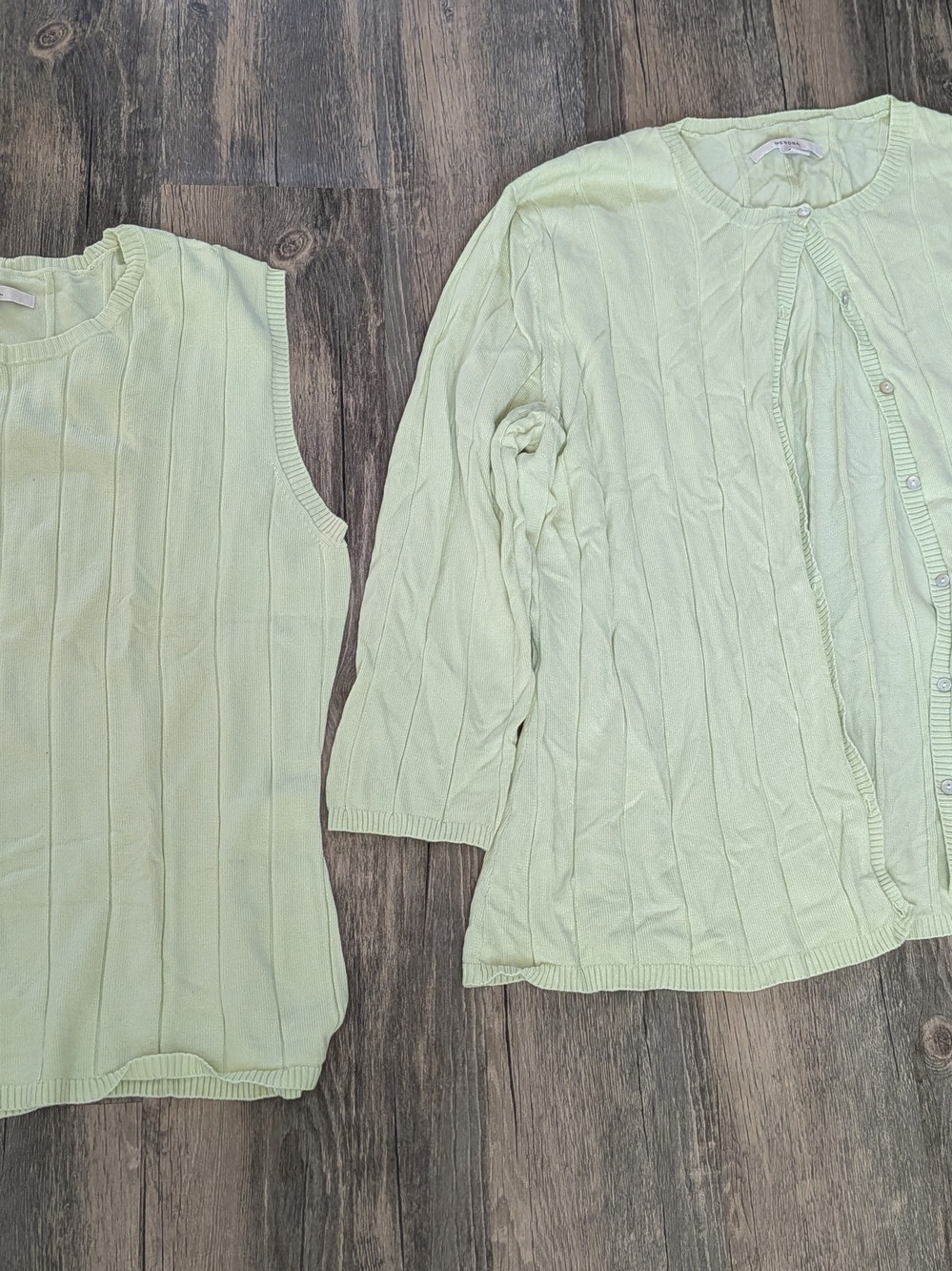 Merona Pastel Green Women's' Knit Tank & Cardigan Set